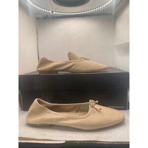 PURE Donna Karan Delaney Square Toe Ballet Flat Size 8.5 M